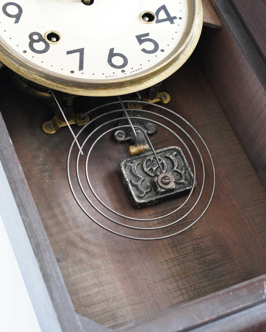 【２営業日以内に発送可能】日本時計／竹模様のケースが美しい振り子時計