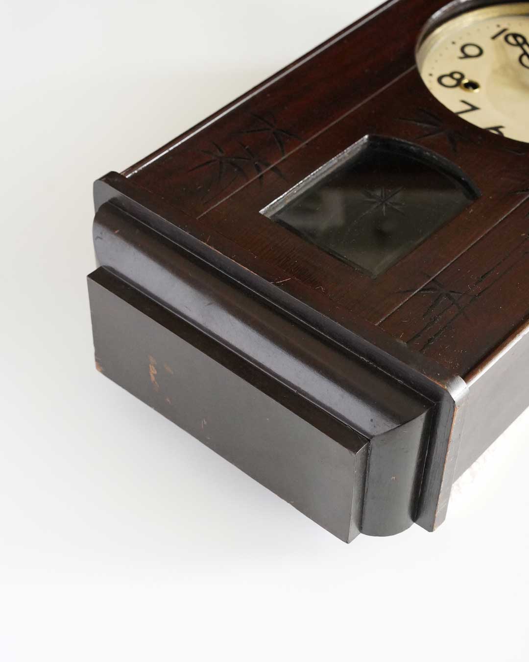 【２営業日以内に発送可能】日本時計／竹模様のケースが美しい振り子時計